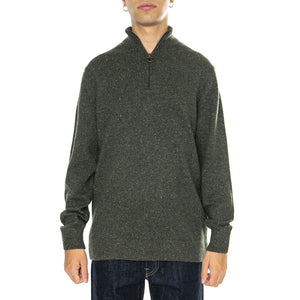 Essential Tisbury Half Zip Dark Seaweed - Maglione Uomo Verde MKN1187-GN79  BARBOUR 