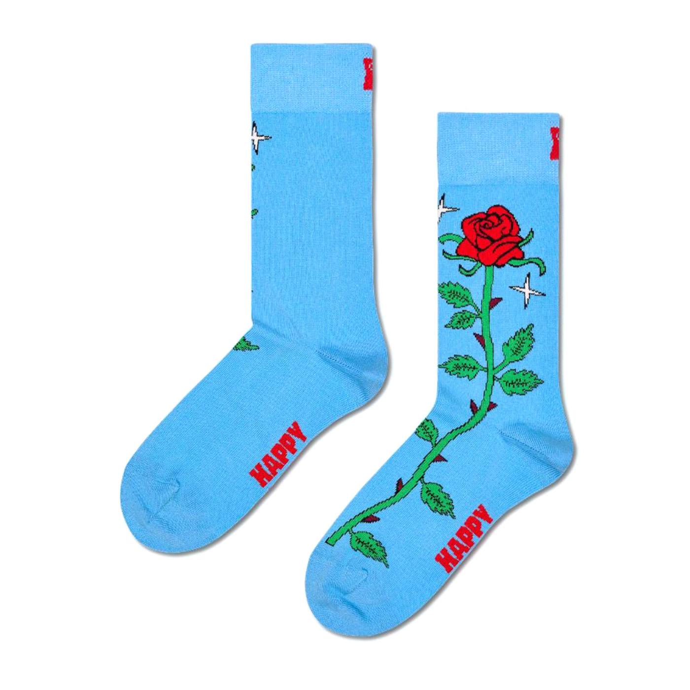 Rose Sock -- Calzini Uomo Multicolore P004172 BLUE HAPPY SOCKS 