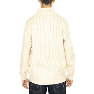 Half Zip Knit Ecru - Maglione Uomo Beige 112357290-WHITE  WRANGLER 
