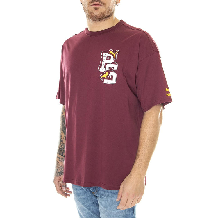 PUMA x STAPLE Graphic Tee Red - Maglietta Girocollo Uomo Bordeaux 622201-22  PUMA 