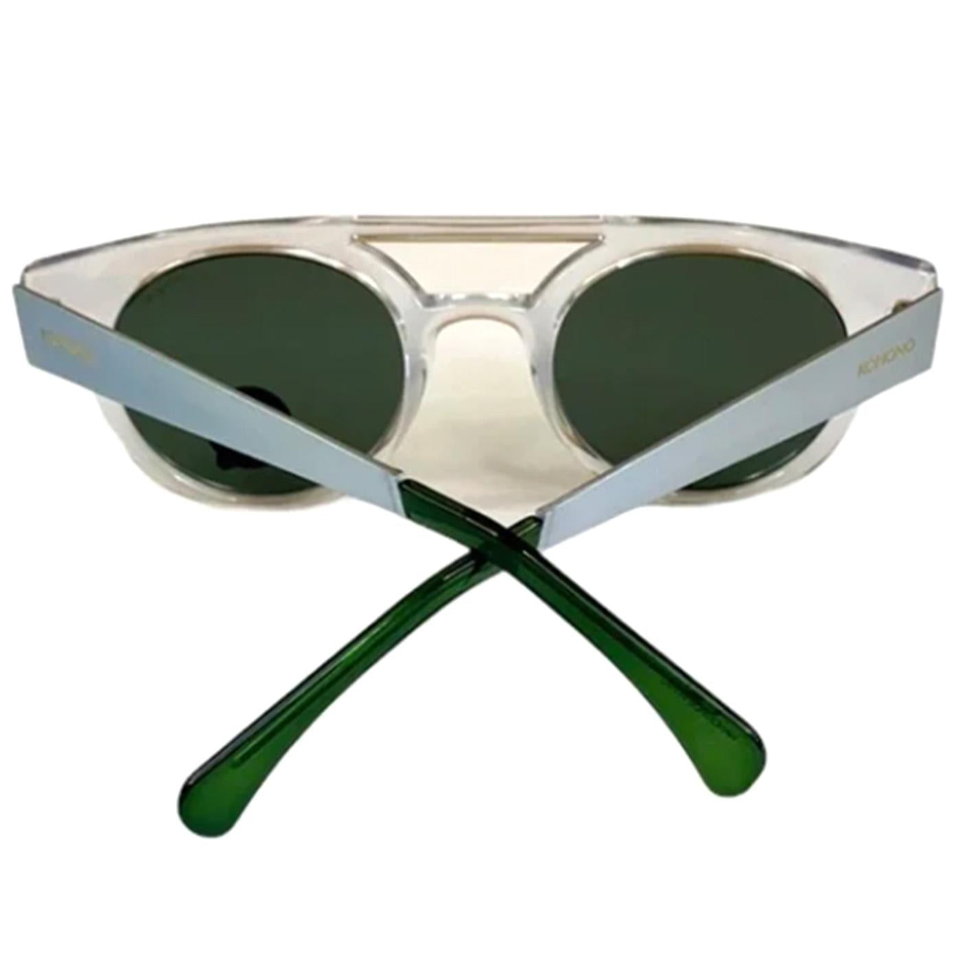 Dreyfuss Clear / Silver UV 400 Protection Silver Sunglasses - Occhiali da Sole Argento KOM-S1914  KOMONO 