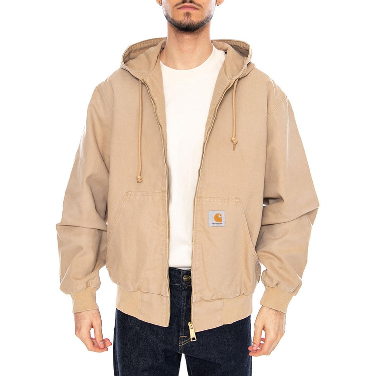 OG Active Jacket Hemilton Brown - Giacca con Cappuccio e Zip Uomo Marrone I034820 07E4O CARHARTT WIP 