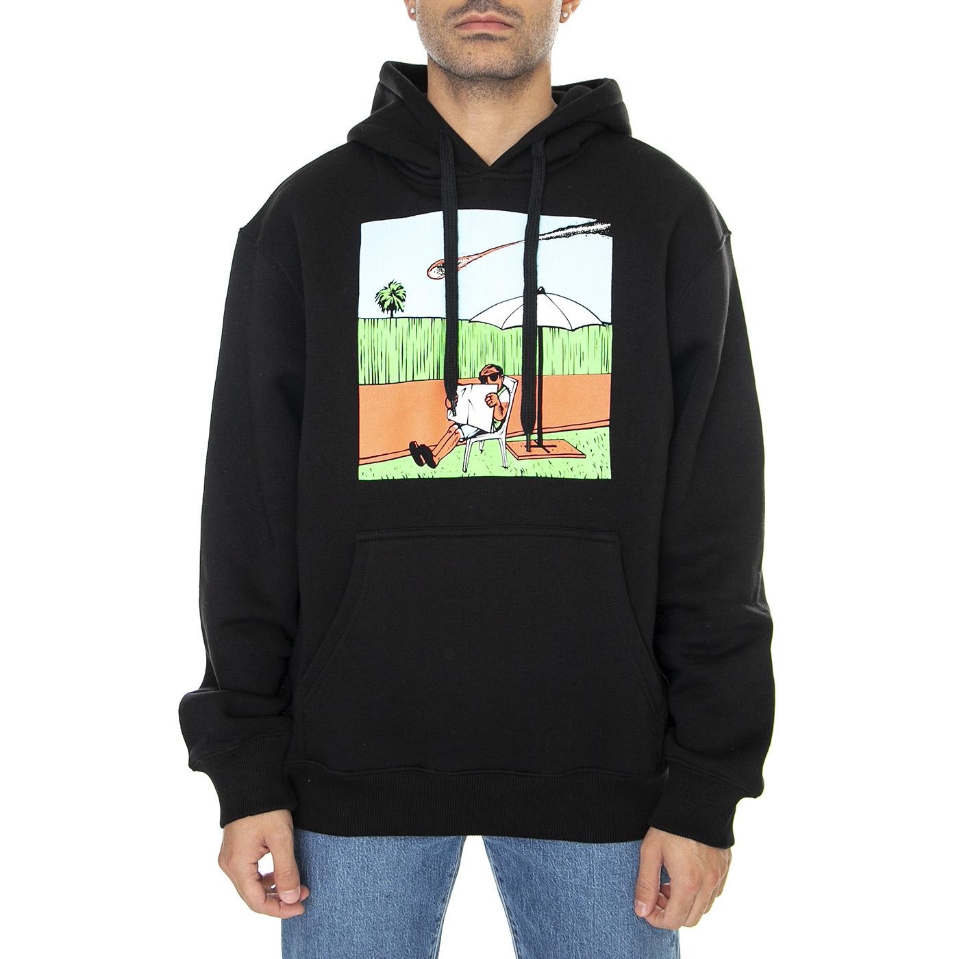 All Good Hoodie Black - Felpa con Cappuccio Uomo Nera HDY0097BLK  DOOMSDAY 