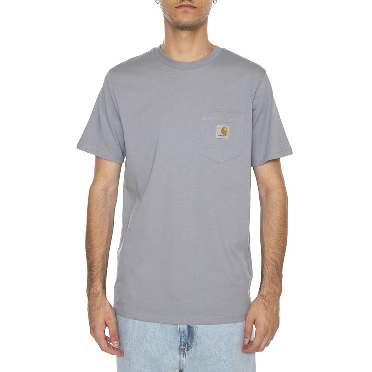 S/S Pocket T-Shirt Mirror - Maglietta Girocollo Uomo Grigia I030434.1NKXX  CARHARTT WIP 