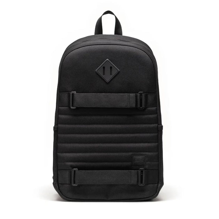 herschel backpack london store Roll Top Black Practical extras are the two open side pockets to quickly stow your water bottle Fleet Skate Backpack - 28L
