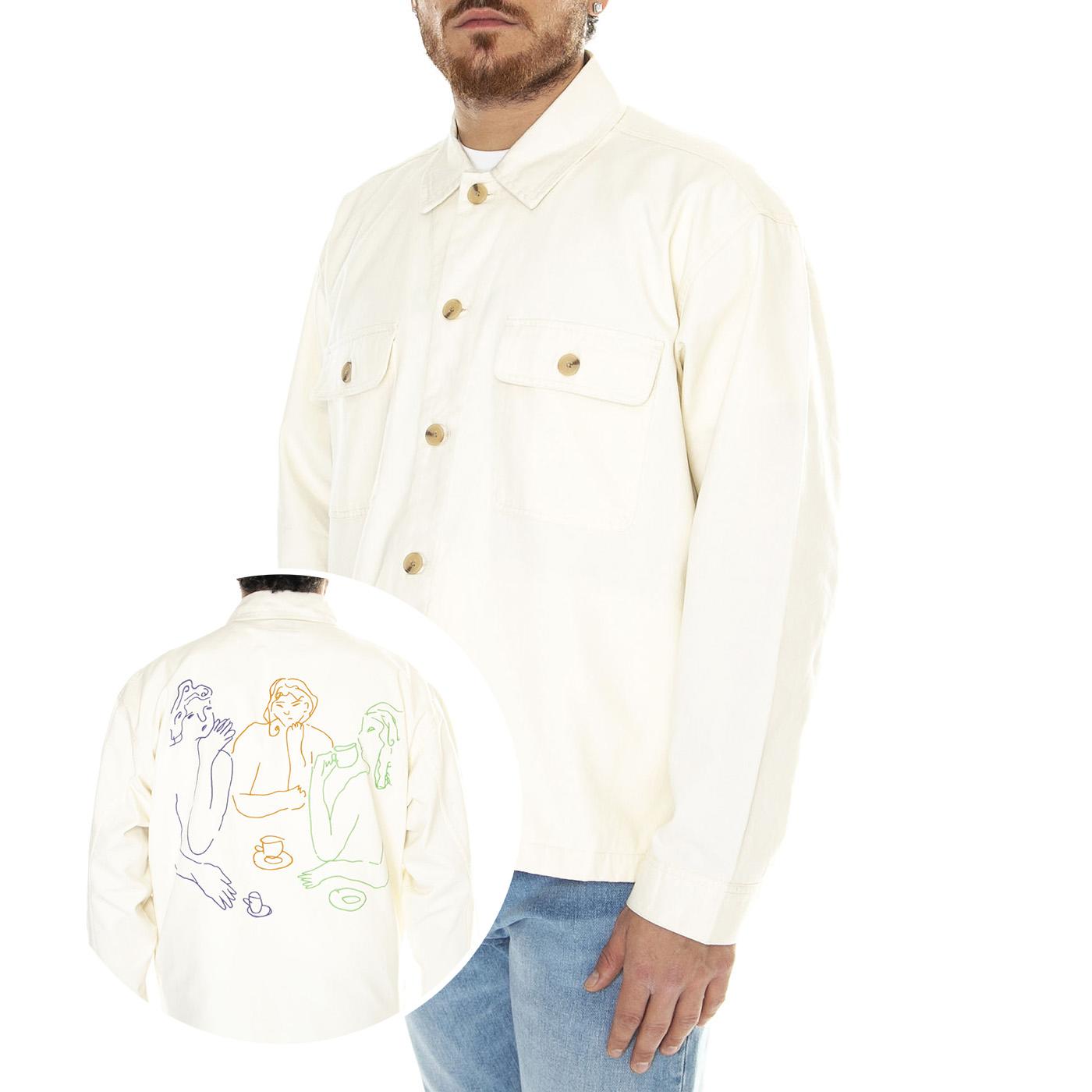 Afternoon Shirt Jacket Unbleached - Giacca Uomo Beige 121160056-UBL  OBEY 