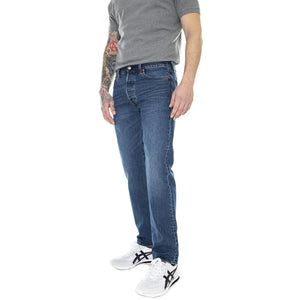 501 Levi's Original Her Eyes Dark Indigo Worn In - Pantaloni Denim Jeans Uomo Blu 00501-3249 . LEVIS 