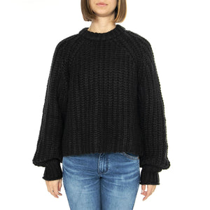Puff Sleeve Sweater Black - Maglione Donna Nero 112356480-BLACK  WRANGLER 