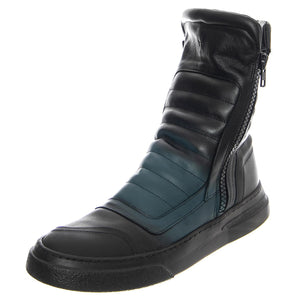 M' Moto Nappa Black / Blue Black Sole - Stivali Uomo Neri / Blu BOMMOTO-NAPPA.BKBLU  BRUNO BORDESE 