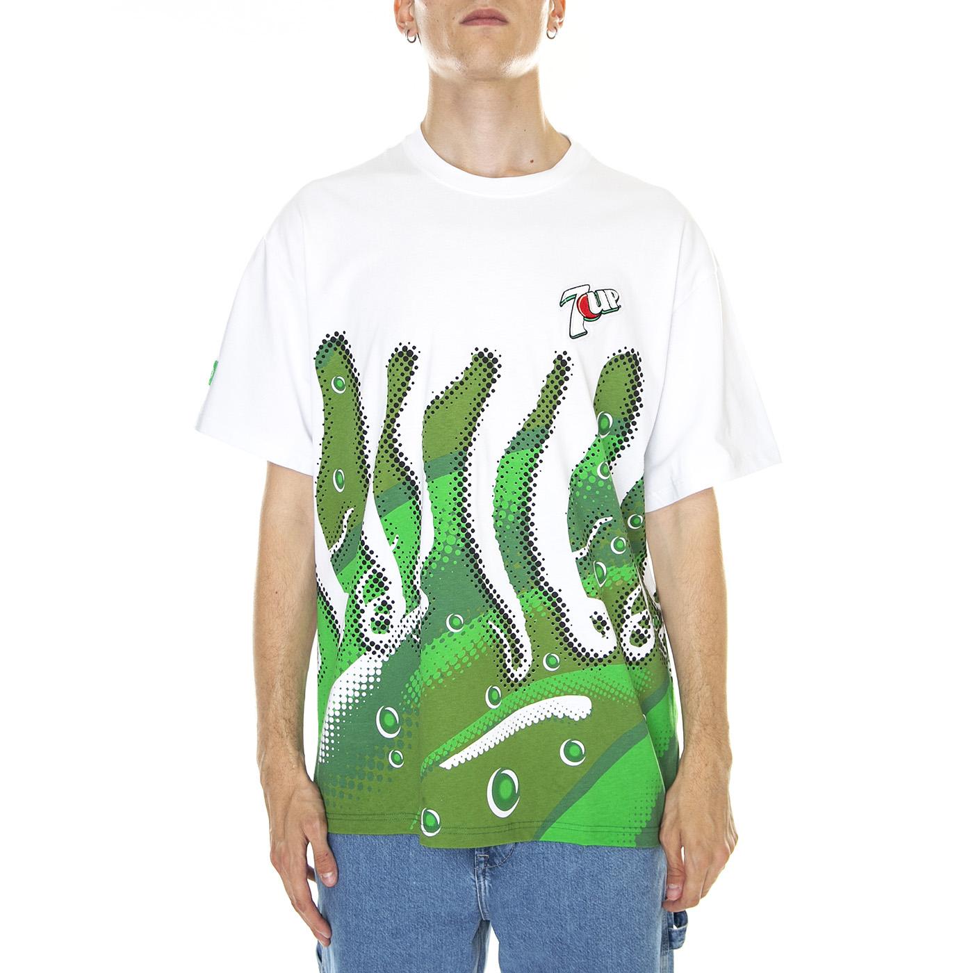 M' 7Up Octopus Swirl Tee White - Maglietta Girocollo Uomo Bianca 23SOTS90-WHITE  OCTOPUS 