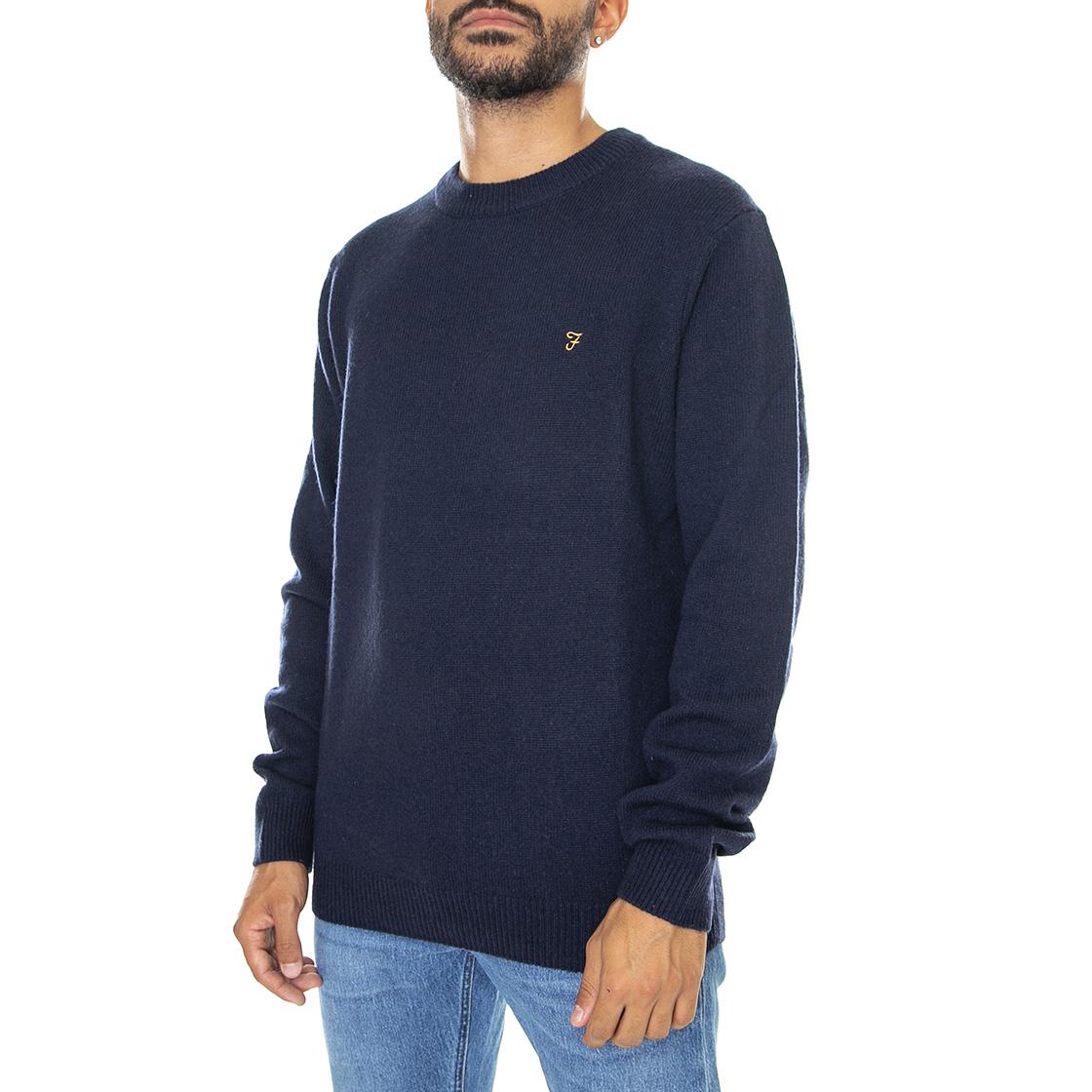 Birchall Crew Sweat True Navy - Maglione Girocollo Uomo Blu Navy F4GFB042-412  FARAH 