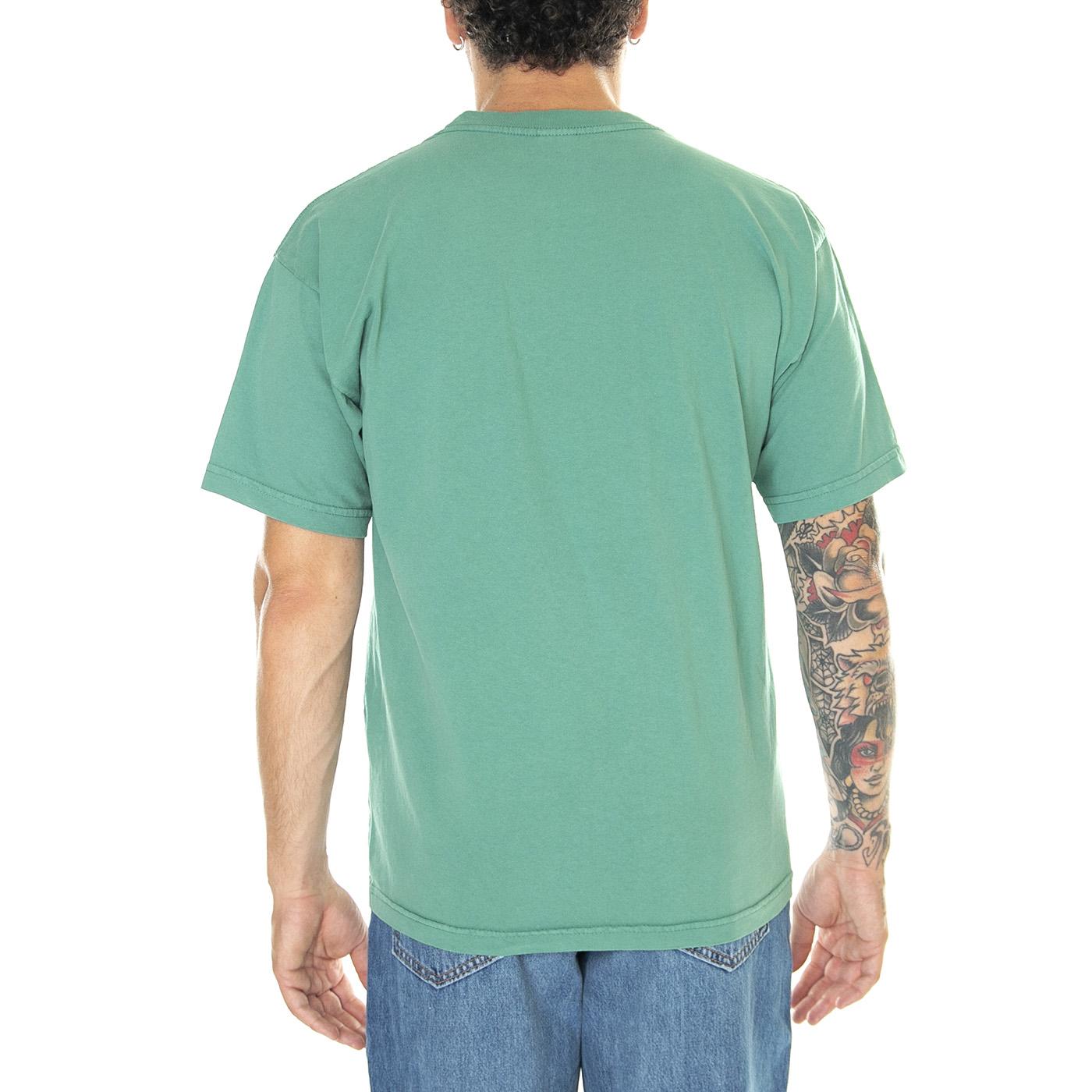 M's Obey Heavyweight Tee Palm Leaf - Maglietta Girocollo Uomo Verde 166913460-PLF  OBEY 