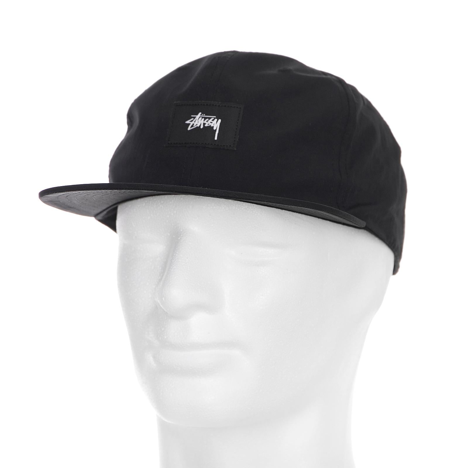 STOCK LABEL STRAPBACK CAP BLACK 131771-BLACK  STUSSY 