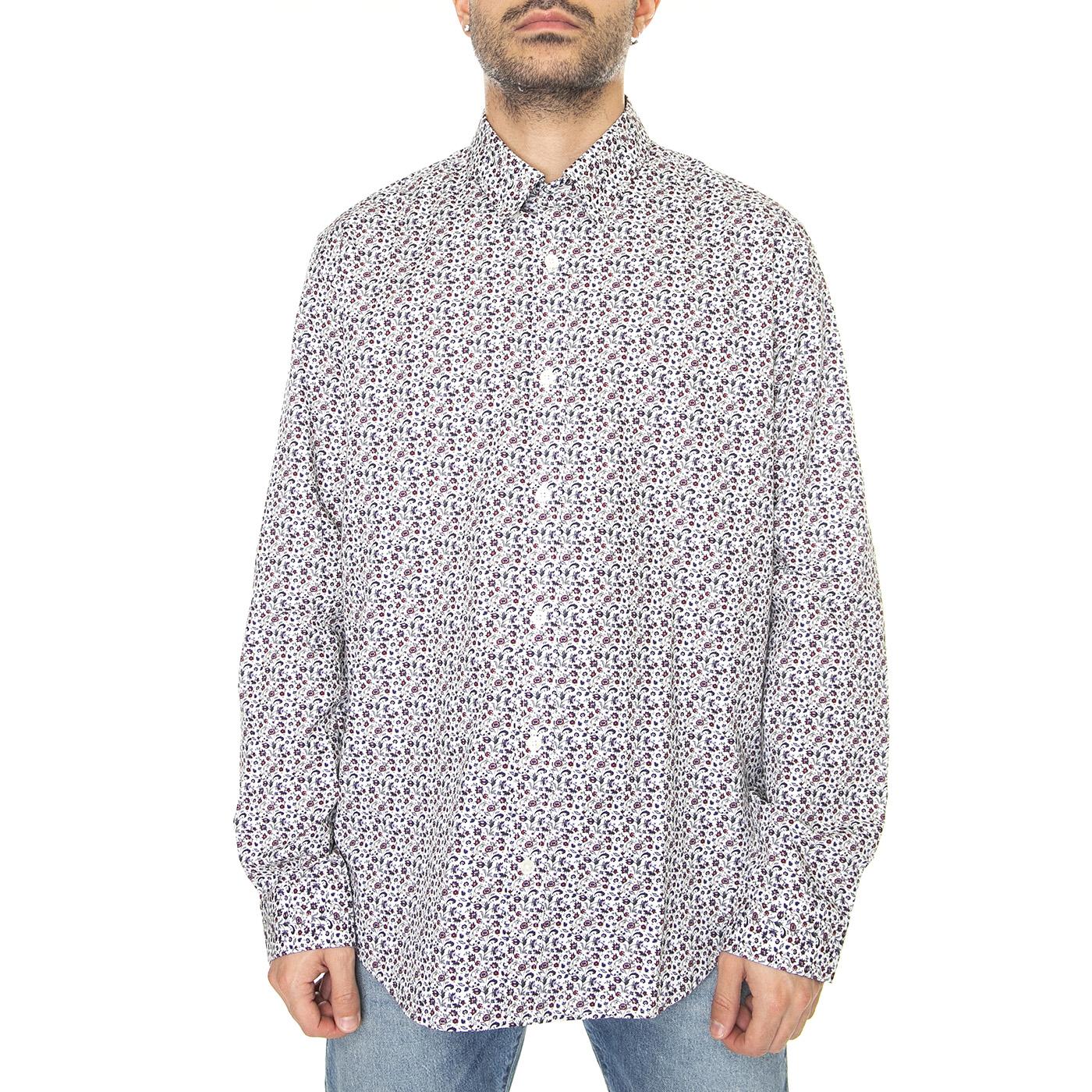 Multicolor Floral Shirt Ivory - Camicia Uomo Avorio / Multicolore 61438-015  BEN SHERMAN 