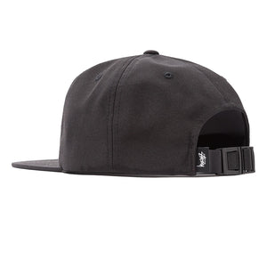 STOCK RUBBER PATCH CAP BLACK 131786-BLACK  STUSSY 