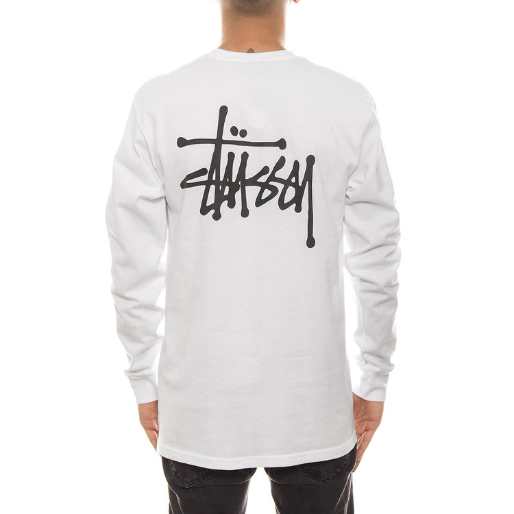 BASIC STUSSY LS TEE WHITE 1994003-WHITE  STUSSY 