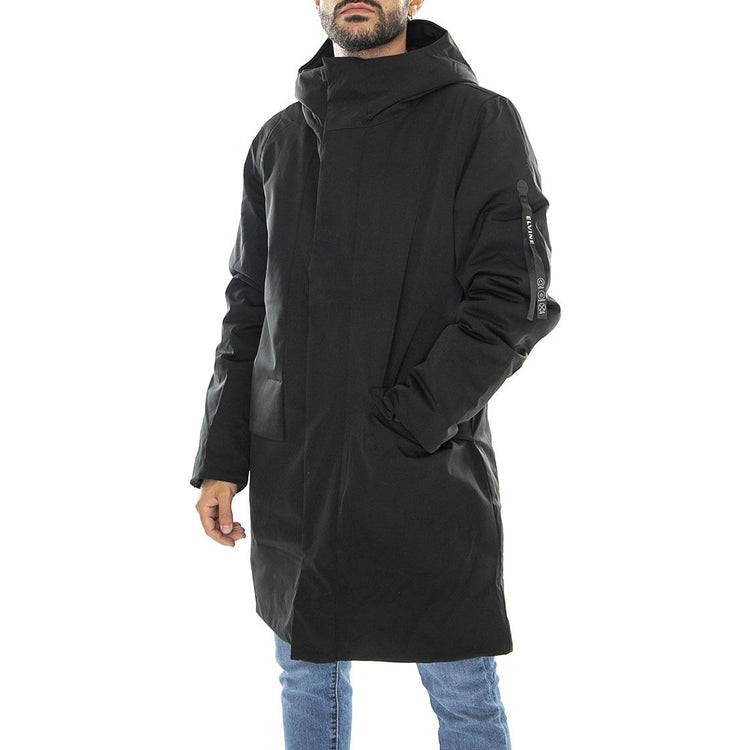 M´s Jacket Franc Black Function Stretch Rec - Giacca Invernale con Cappuccio Uomo Nera 330635-110  ELVINE 