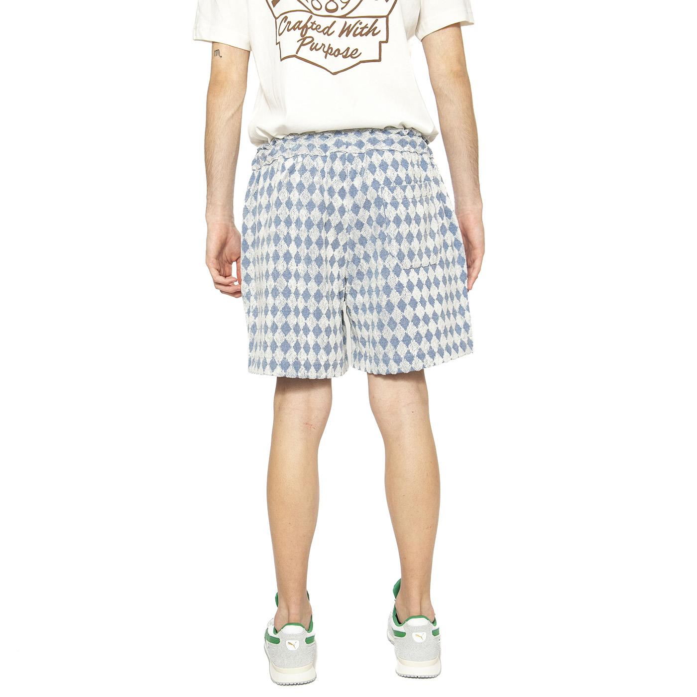 Navy Diamond Terry Shorts - Bermuda Uomo Multicolore 5003-22-5003-22  OAS 