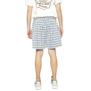 Navy Diamond Terry Shorts - Bermuda Uomo Multicolore 5003-22-5003-22  OAS 