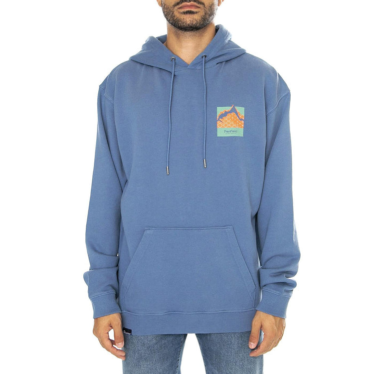 Mountain Back Print LB Hood Blue Horizon - Felpa con Cappuccio Uomo Blu PFD0499-H82  PENFIELD 