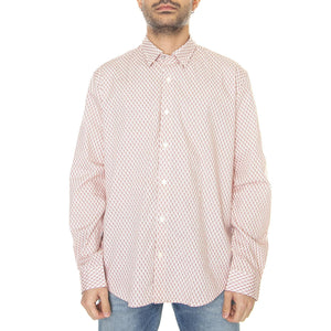 LS Fine Geo Print Shirt Terracotta - Camicia Uomo Multicolore 59112-340  BEN SHERMAN 