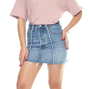 Rafted Icon Skirt Novel Notion Skirt Med Indigo Worn In - Gonna Denim Jeans Blu A7522-0000  LEVIS 