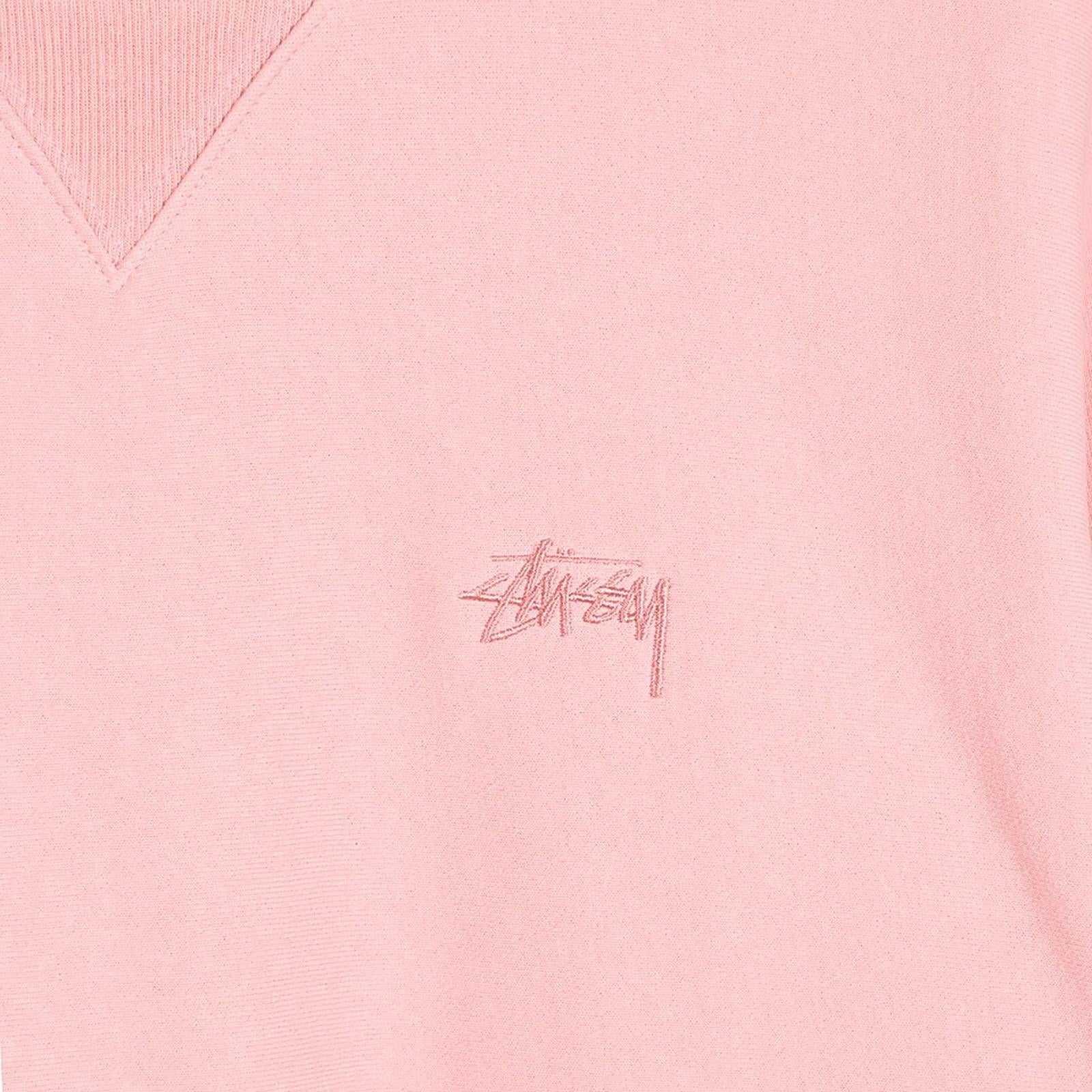 STOCK LS TERRY CREW PINK 118269-PINK  STUSSY 