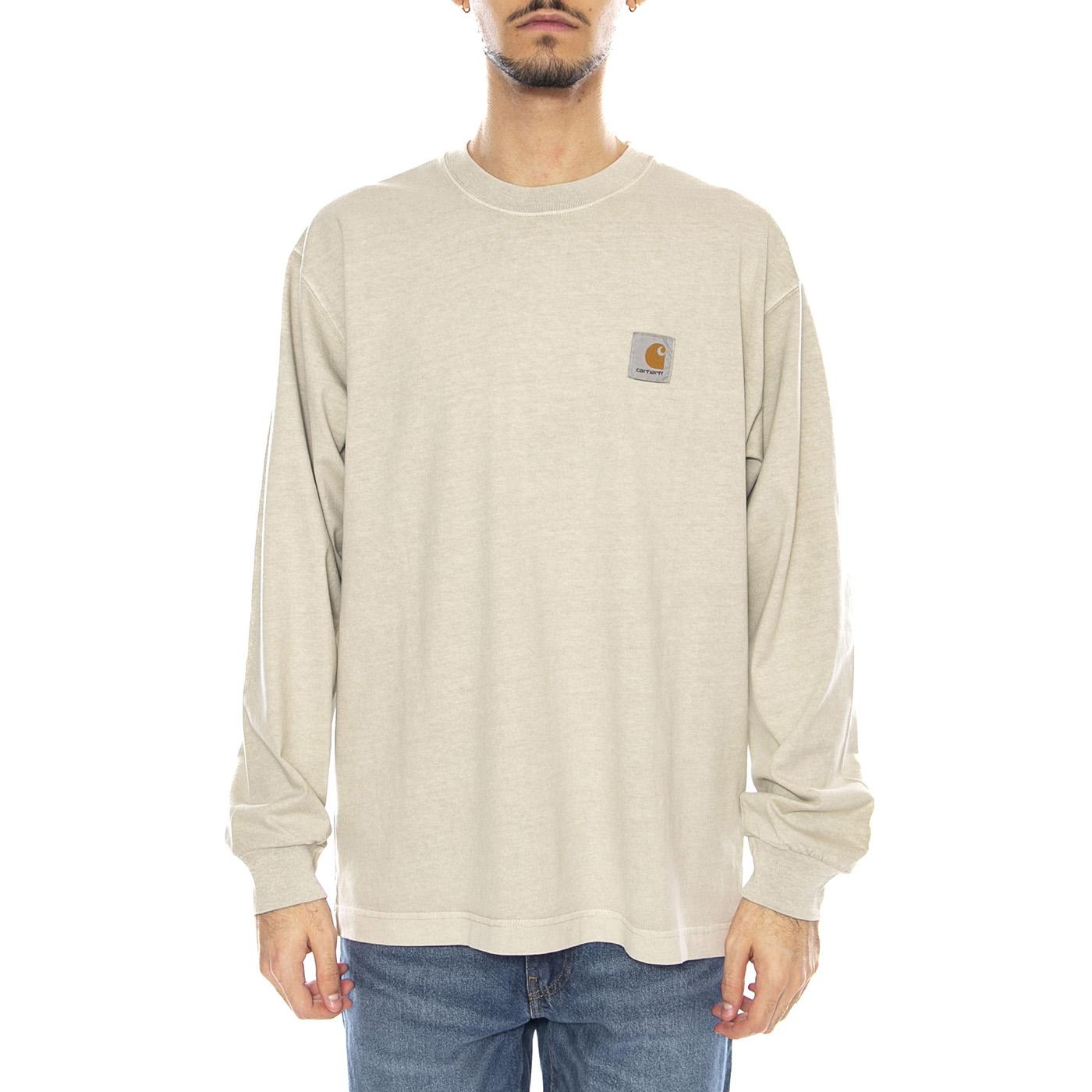 L/S Vista T-Shirt Fleur De Sel -- Maglietta Maniche Lunghe Uomo Beige I030779.2LPGD . CARHARTT WIP 