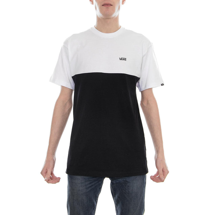 MN COLORBLOCK TEE WHITE-BLACK VA3CZDYB2  VANS 