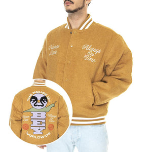 Time Varsity Jacket Brown Sugar - Giacca Invernale Uomo Marrone 121800520-BRS  OBEY 