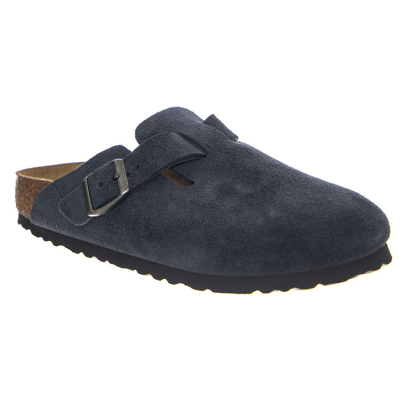 Boston New Navy, Suede Leather - Sandali Uomo Blu 1030902 . BIRKENSTOCK 