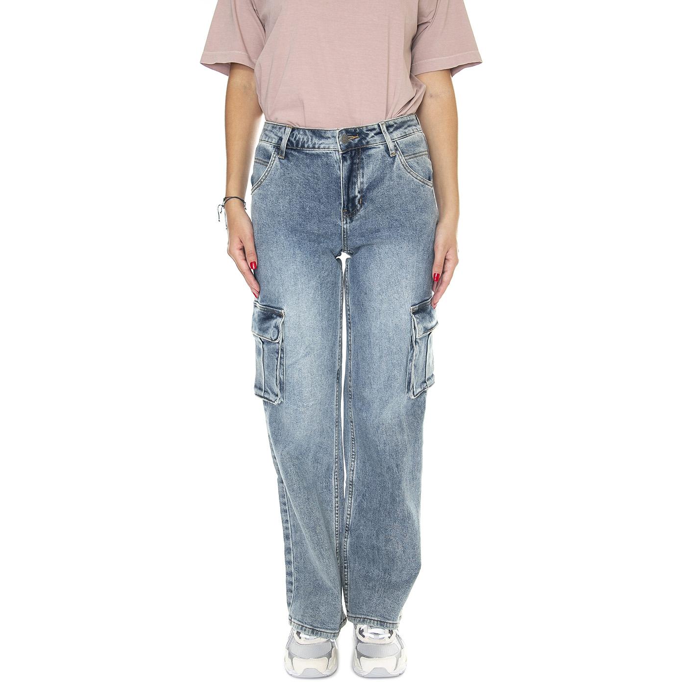 Go Kit Cargo Pant Go Medium Wash - Pantaloni Donna Blu W3GG19D4ON0-F7WU  GUESS ORIGINALS 