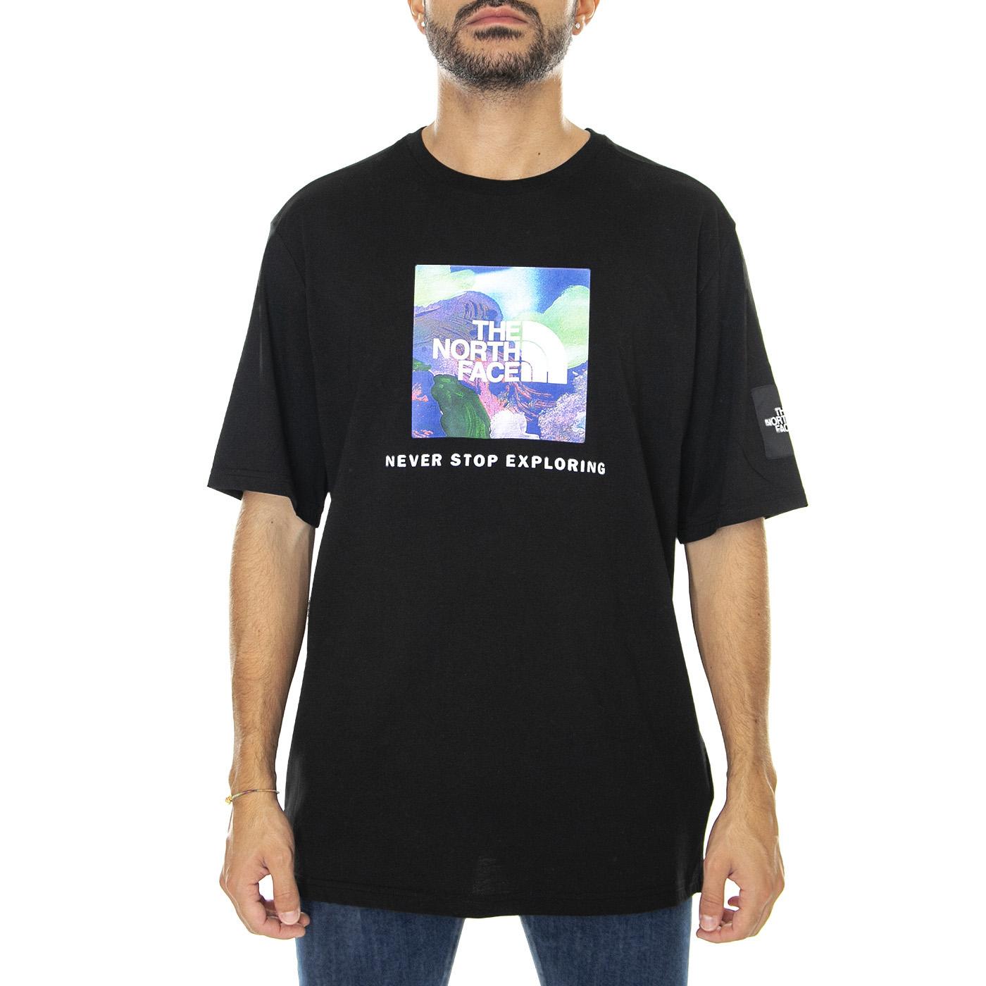 Graphic Tee Tnf Black - Maglietta Girocollo Uomo Nera NF0A7X3KJK31  THE NORTH FACE 