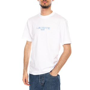 T-SHIRT WHITE - Maglietta Lacoste Girocollo Uomo Bianca TH1435 001 LACOSTE 