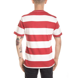 SUNSET POCKET TEE CHERRY BOMB HEATHER/MARSHMALLOW STRIPE 29813-0003  LEVIS 