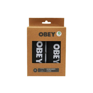 Established Work 2 Pack Boxers Ash Grey - Set da Due Boxer Grigi 100090000 AGRY OBEY 
