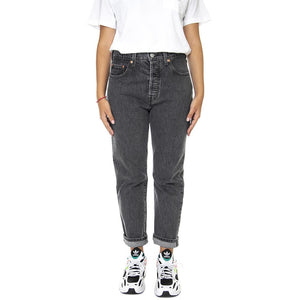 501 Crop Mesa Cabo Fade Black - Pantaloni Denim Jeans Donna Grigi 36200-0111  LEVIS 