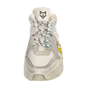 Titan - Scarpe Stringate Profilo Basso Uomo / Donna Bianche / White Graffiti 40 NWMTITAN-WHTGRAF  NAKED WOLFE 