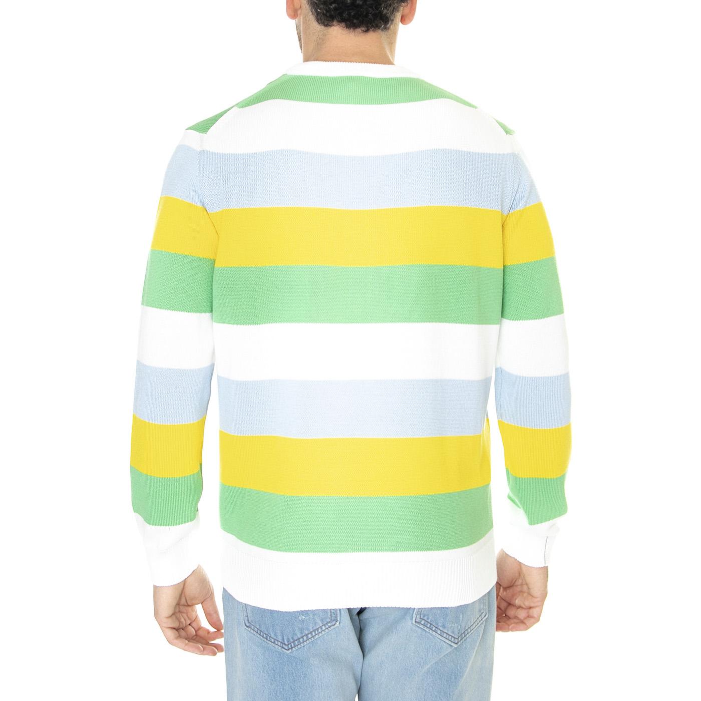 Pullover WCI Multicolore - Maglione Girocollo in Cotone Uomo Multicolore AH1674-WCI  LACOSTE 