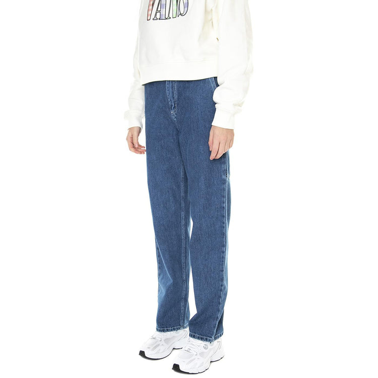 W' Pierce Pant Straight Blue Stone Washed - Pantaloni Denim Jeans Donna Blu I031251-0106  CARHARTT WIP 