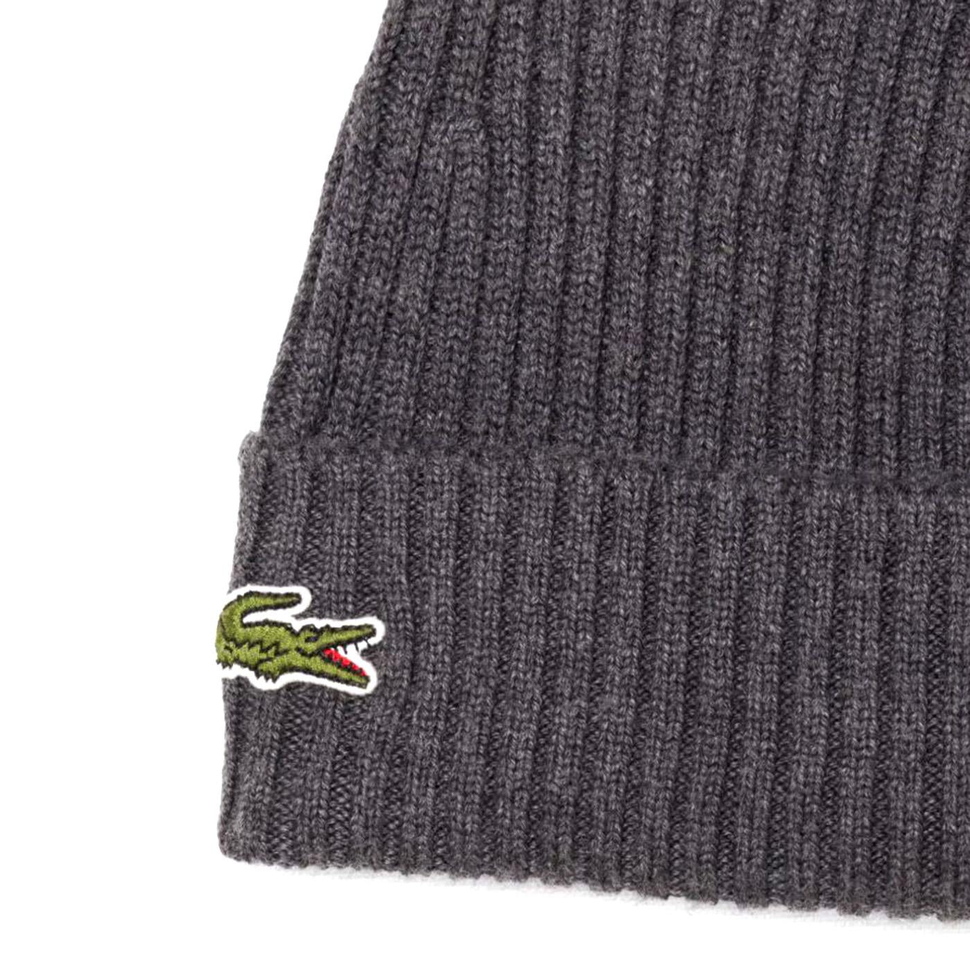 Berretto 050 Beanie Hat Grey - Berretto a Maglia Grigio RB0001-050  LACOSTE 
