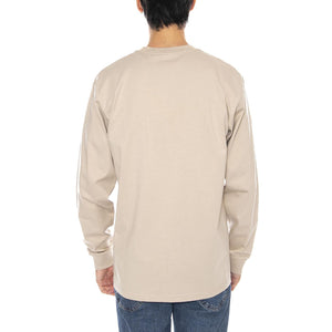L/S Chase T-Shirt Fleur De Sel / Gold - Maglietta Girocollo Maniche Lunghe Uomo Beige I026392.38AXX  CARHARTT WIP 