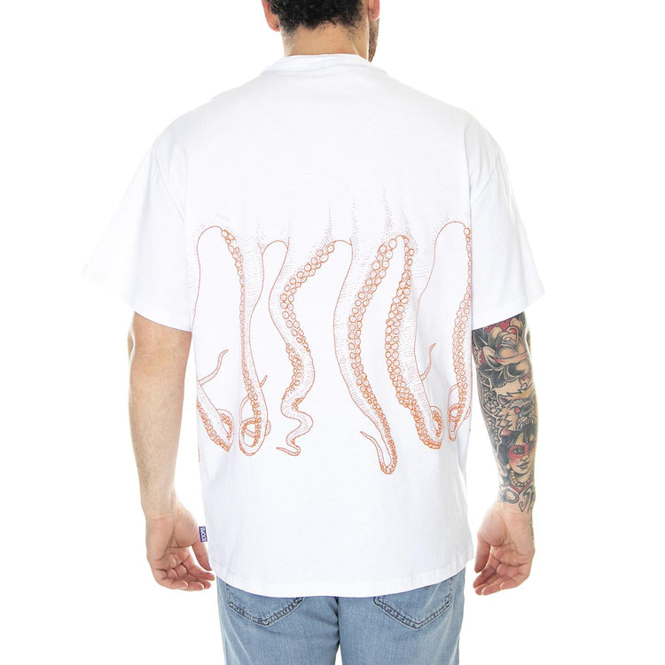 Octopus Athletic Tee White - Maglietta Girocollo Uomo Bianca 23SOTS45-WHITE  OCTOPUS 