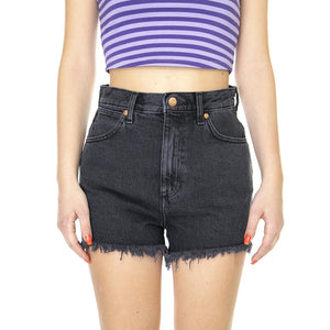 Festival Short Shadows Black - Bermuda Denim Jeans Donna Neri W25JEB29O  WRANGLER 