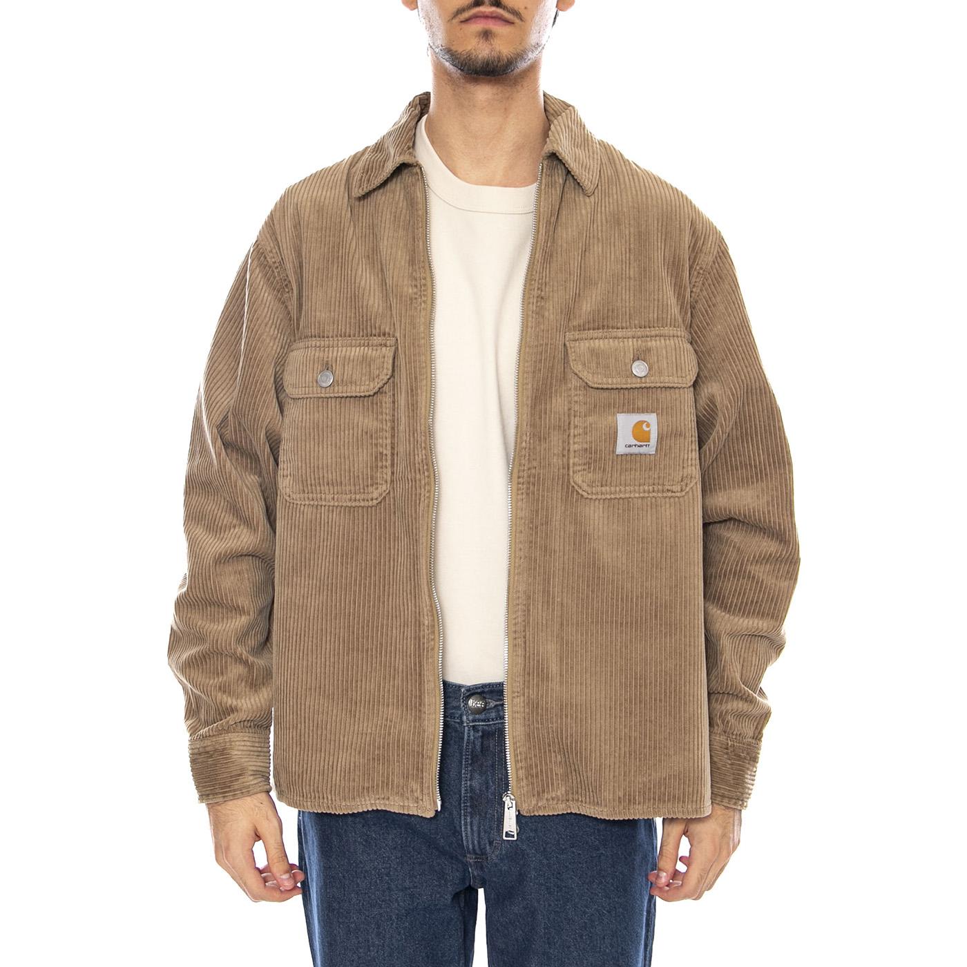 Reynold Shirt Jac Leather - Giacca Uomo Marrone I036049.8Y02  CARHARTT WIP 