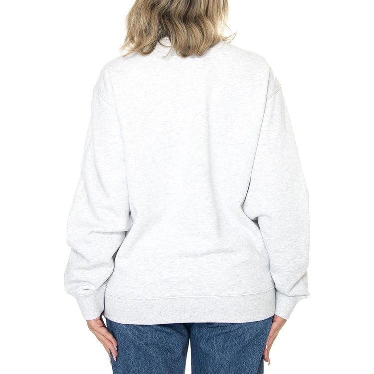 W' Carhartt Sweat Ash Heather / Dusty Rose - Felpa Girocollo Donna Grigia I033647.2J5XX  CARHARTT WIP 