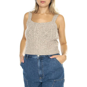 Primrose Cable Tank Oatmeal Heather Marl Neutral - Canotta in Lana Donna Beige A8898-0000  LEVIS 