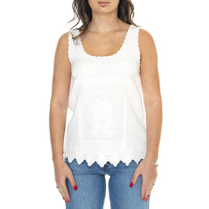 S/S Blouse Green - Top Donna Bianco 86207339  MD'M 