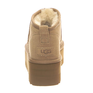 W Classic Ultra Mini Platrform - Stivaletti Donna Beige 1135092-SAN  UGG 