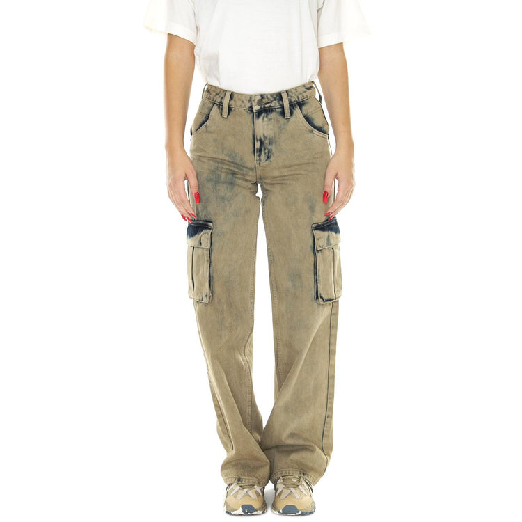 Go Kit Cargo Pant Go Acid Brown - Pantaloni Denim Jeans Donna Marroni W3BG19D4XY0-F1GX  GUESS ORIGINALS 